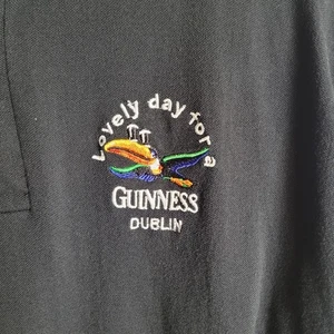 Guiness Dublin Medium Black Polo Irish Dark Beer Ireland  - Bild 1 von 6