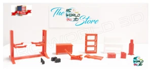 1:32 SCALE REPAIR GARAGE ACEESSORIE SET 3D Printed PLA FOR Diorama*Model*RC - Picture 1 of 5