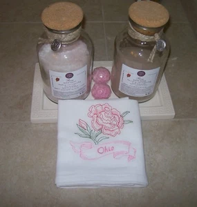 Ohio State Flower Scarlet Carnation Flour Sack Towels - Picture 1 of 7
