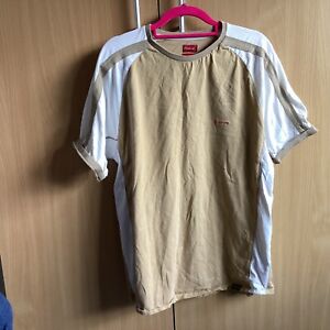 FIRETRAP Beige short sleeve Mens T-Shirt Top, Size L