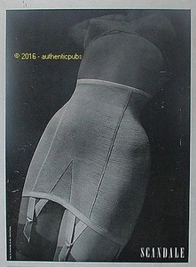 PUBLICITE SCANDALE GAINE A JARTIERE DE 1948 FRENCH AD PUB VINTAGE PHOTO SEXY - Picture 1 of 1