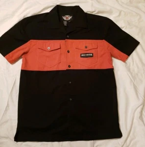 Harley Davidson Motorcycles Mens Button Down Shirt Small Embroidered V Twin - Picture 1 of 6