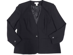 Blazer Worthington nero taglie forti 16W giacca foderata business professionale - Foto 1 di 9