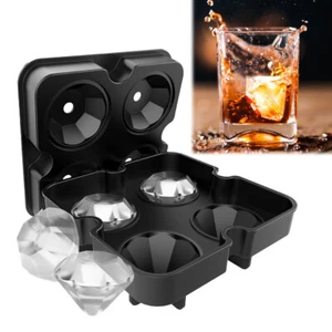 Silicone Ice Cube Make Diamond Shape Mold Square Tray Mould Bar Party Decor OY - Picture 1 of 14