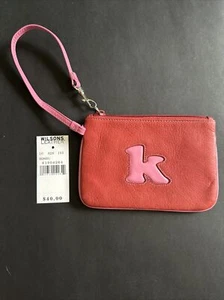 Wilsons rotes Lederarmband monogrammiert K - Bild 1 von 9