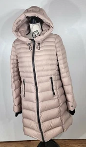 SOIA & KYO Soraya Down Hooded Puffer Coat, Dusty Pink, Womens Size Large - Picture 1 of 8