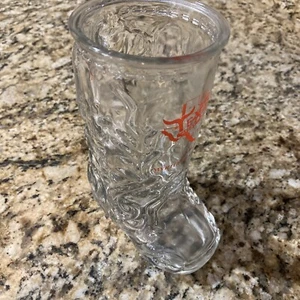 Vintage Libby Boot Glass - Myrtle Beach - Texans Steak Ranch - 6.5” - Canada - Picture 1 of 12