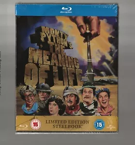 MONTY PYTHON'S THE MEANING OF LIFE - UK EXCLUSIVE BLU RAY STEELBOOK - NEW - Picture 1 of 3