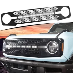 Front Grille Bumper Grill Inser Fits for Ford Bronco 2021 2022 2023 2Door 4 Door - Picture 1 of 7