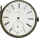 Antique Large M.J. Tobias Key Wind Hunter Pocket Watch Sterling Silver for Parts