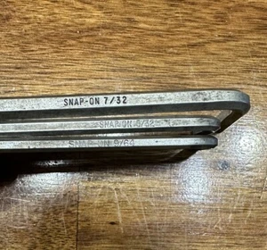 Snap On Allen Wrench Hex Keys Set 7/32 5/32 9/64 L shaped Vintage Tool Lot - Picture 1 of 6