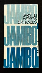1970s Swahili Words Phrases Guide East African Airlines Vintage Travel Brochure - Picture 1 of 3