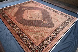Fine Geometric Caucasian Area Rug 10x13 Large Hand Knotted Medallion Wool Carpet - Picture 1 of 15