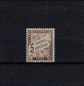 FRANCE TAXE YVERT 27 POSTAGE DUE SCOTT J28 " TYPE DUVAL 5F BROWN " MNH VF J148 - Picture 1 of 1