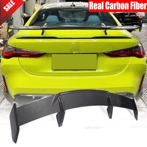 For BMW G80 M3 G82 M4 2021UP Real Carbon Fiber Rear Trunk Spoiler Wing Highkick - Picture 1 of 13