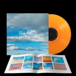 THIRTY SECONDS TO MARS - IT'S THE END OF THE WORLD... ORANGE VINYL LP + PRINT - Picture 1 of 2