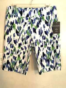 Zac & Rachel pantaloncino donna 10 bermuda chino bianco blu verde elasticizzato pull on - Foto 1 di 4
