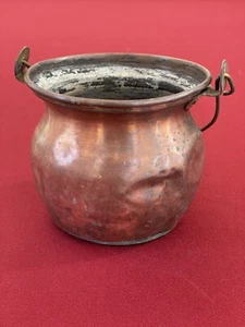 Petit Chaudron Cuivre Ancien - Photo 1/6