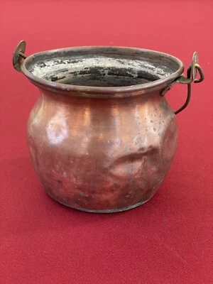 Petit Chaudron Cuivre Ancien - Photo 1/4