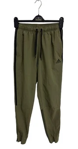 Adidas Junior Boy's Olive Green Elastic Drawstring Waist Pull-On Joggers Size M - Picture 1 of 12