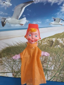 Handpuppe Rotkäppchen - Vintage - mit Gummikopf und Plastikhänden ca. 29 cm groß - Bild 1 von 4