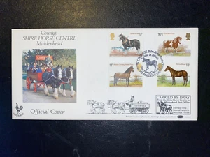 SHIRE HORSE SOCIETY 1978 BENHAM BOCS4 FDC & VALENTÍA, MAIDENHEAD SHS CV £65 - Imagen 1 de 1