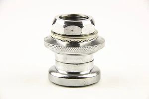 Bicycle Headset 25.4 x 30 x 27mm Threaded Silver 1" - Picture 1 of 4