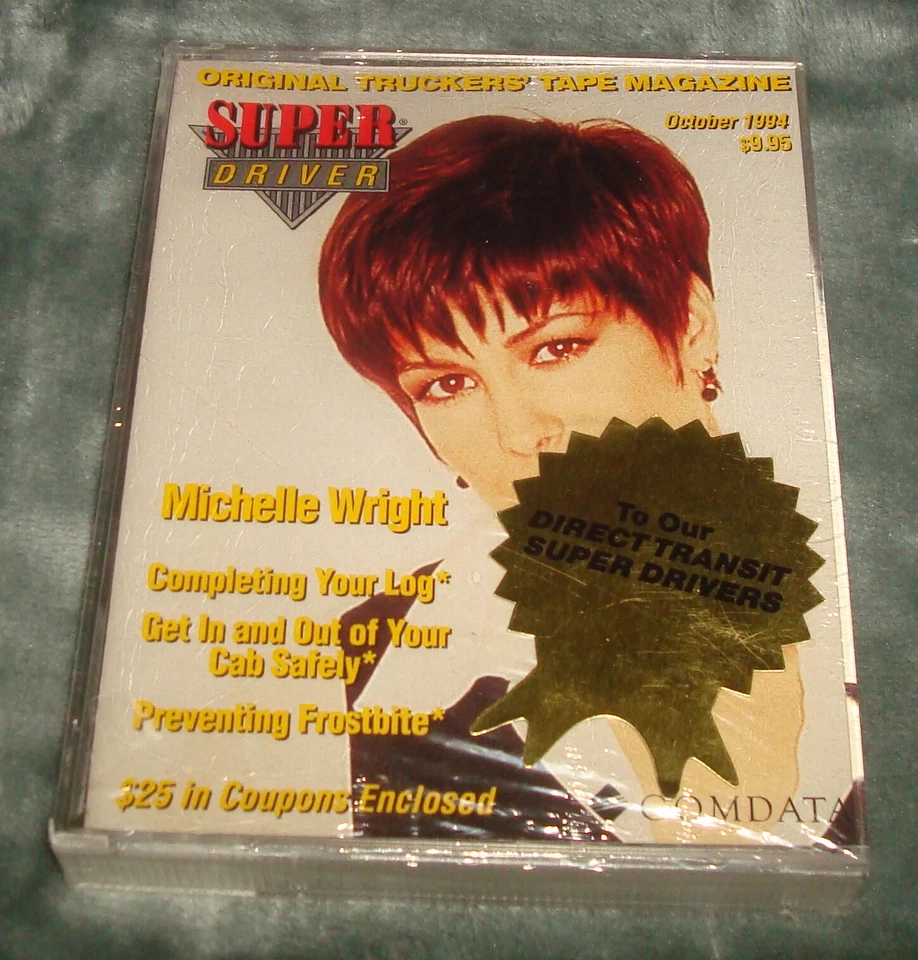 MICHELE WRIGHT SUPER DRIVER ORIGINAL TRUCKERS CASSETTE TAPE MAGAZINE OCT 1994 - Image 1 of 4