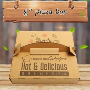 100x Pizzería Panadería Restaurante Fiesta Embalaje Comida Corrugada 8 pulgadas Caja de Pizza - Imagen 1 de 5