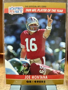 1990 Pro Set Player of the Year #2 Joe Montana San Francisco 49ers - Picture 1 of 2