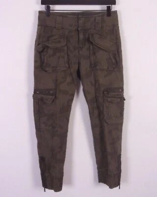 EUC 7 For All Mankind women's Military Style Army Camo Cargo Pants Ankle Zip 25 - Image 1 of 4