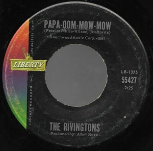 Papa-Oom-Mow-Mow, Deep Water * by The Rivingtons (7", 1964, Liberty) Plays VG+ - Picture 1 of 2