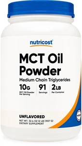 Nutricost MCT Oil Powder 2LBS (32oz) - Great for Ketosis and Ketogenic Diets - Picture 1 of 5