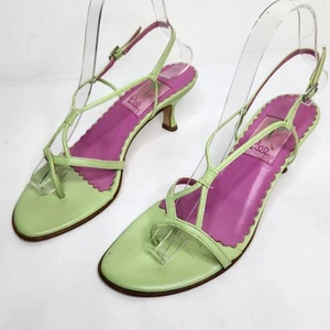 Sandali donna Lilly Pulitzer tacco a gattino con cinturino 6,5 m slingback verde rosa - Foto 1 di 12