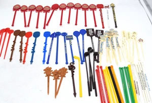 Vintage Lot Swizzle Stick Drink Union Pacific Railroad Trader Vic Golf - Picture 1 of 6