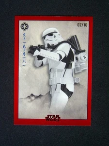 2025 Topps Star Wars Stormtrooper Meiyo Red Refractor /10 - Picture 1 of 2