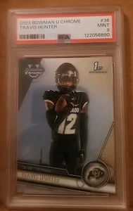 2023 Bowman Chrome U Travis Hunter Sapphire 1st #36 PSA 9 Mint - Bild 1 von 2