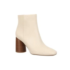 Sam & Libby Women's Carlson Vanilla Ankle Boot Chunky Round High Heel - Picture 1 of 4