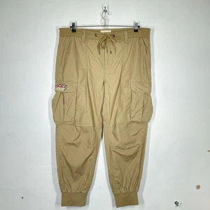 Ralph Lauren Cargo Trousers Mens *W38-40 L32 Beige Utility Paratrooper Military - Picture 1 of 14