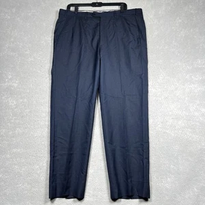 Brioni Dress Pants Italy Mens Size 36 Navy Blue Cotton Blend Pockets Dress Pants - Picture 1 of 12