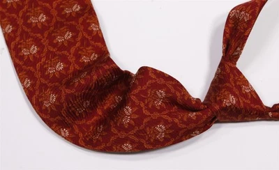 Corbata de seda floral roja naranja Ermenegildo Zegna Foto 1 de 4