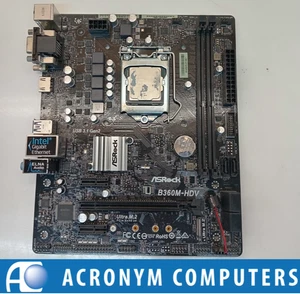 Asrock B360M-HDV Motherboard Intel B360 LGA1151 2 x DDR4 Micro ATX DVI-D HDMI - Picture 1 of 3