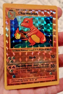 Pokemon Base Set Charmeleon Máquina Expendedora Adhesivo Tarjeta Prisma? Holo MP - Imagen 1 de 2