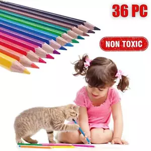 36 Premium Professional Colouring Pencils Set Colours Artist Therapy Kids Adults - Picture 1 of 7