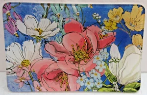 Michel Design Works Magnolia Flowers Glass Trinket Tray 4" x 6" Soap Candy Dish - Picture 1 of 6