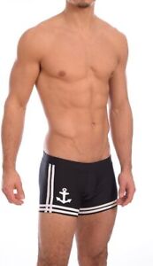Gary Majdell Sport Men's New Sailor Boxer Square Cut Swimsuit Brief