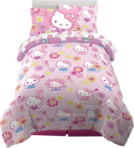 Kids Bedding Super Soft Comforter and Sheet Set with Sham, 5 Piece Twin Size, He - Picture 1 of 12
