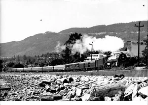 1974 British Columbia Railroad Steam Train #2860 Loco Engine 5x7 Photo X2200S C - Bild 1 von 2