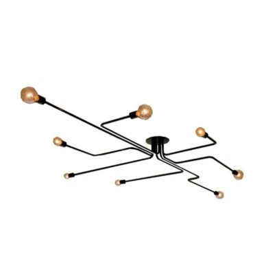 Placa de Circuito Edison Montaje Al Ras 45" Lámpara de Techo Expuesta 8 Bombillas -Leer Desc. Foto 1 de 4