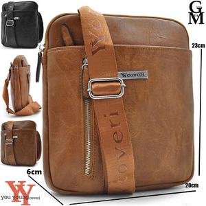 COVERI borsello uomo slim sottile elegante ipad pelle venata marrone cuoio nuovo - Imagen 1 de 13